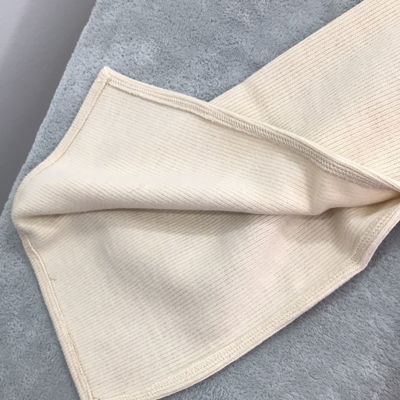 Choosy Elsa Cream Cropped Slouchy Slit Bell Sleeve Boxy Sweater Size XSmall New - Picture 7 of 12